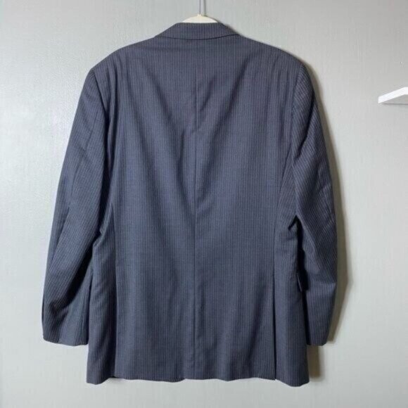 Tommy Hilfiger Blazer Size 42L Gray Pinstripe Preppy Academia Formal Career - Picture 3 of 5